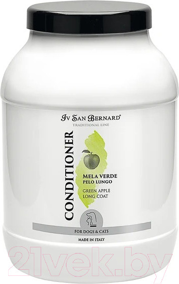 Изображение товара Кондиционер для животных Iv San Bernard Traditional Line Green Apple для длинной шерсти / BALM3000 (3л)