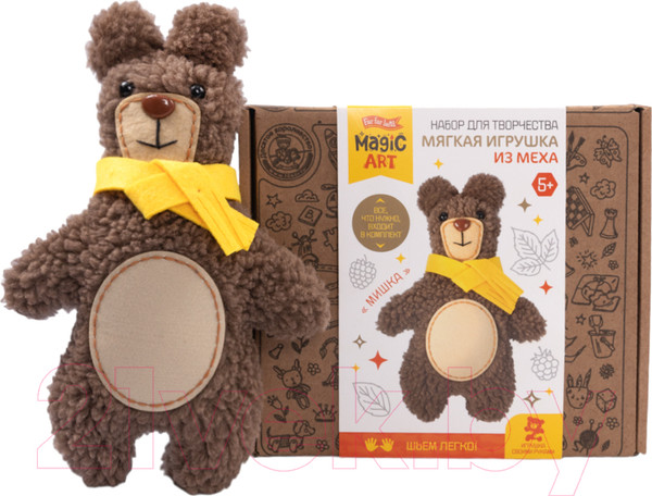 Изображение товара Набор для шитья Десятое королевство Мягкая игрушка из меха Мишка / 05140