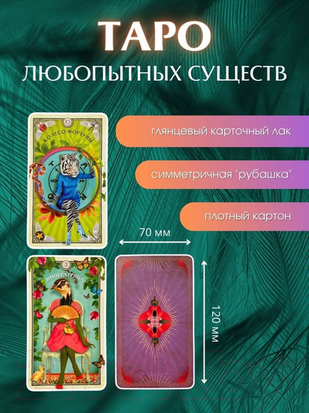 Изображение товара Гадальные карты Эксмо Таро любопытных существ / 9785041802349