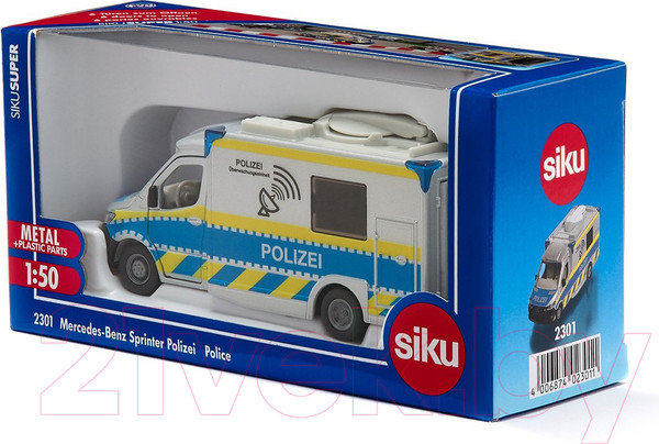 Изображение товара Масштабная модель автомобиля Siku Полицейская Mercedes-Benz Sprinter / 2301