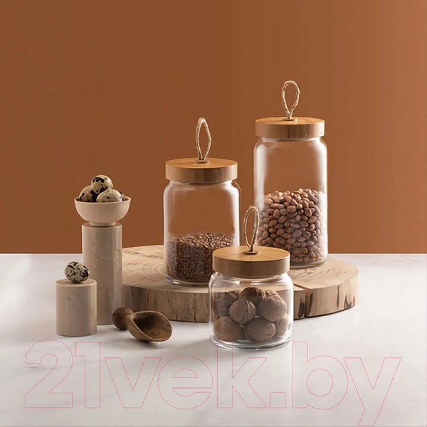 Изображение товара Емкость для хранения Pasabahce Вуди / 43573/1117189