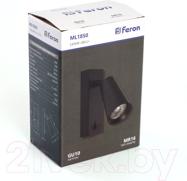 Изображение товара Спот Feron ML1850 / 48418 (черный)