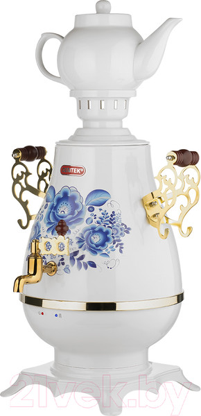 Изображение товара Электросамовар Centek CT-0092 A (белый/рисунок/золото)