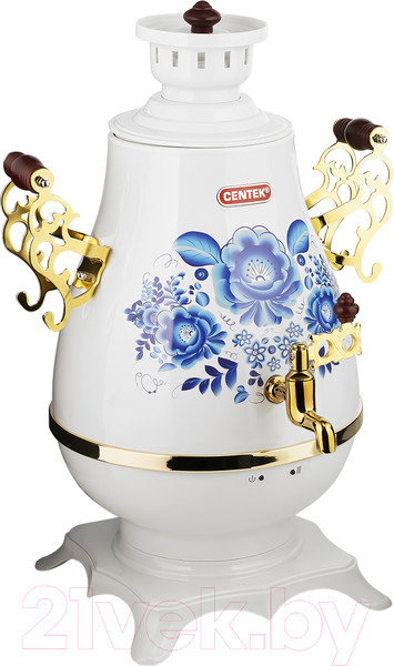 Изображение товара Электросамовар Centek CT-0092 A (белый/рисунок/золото)