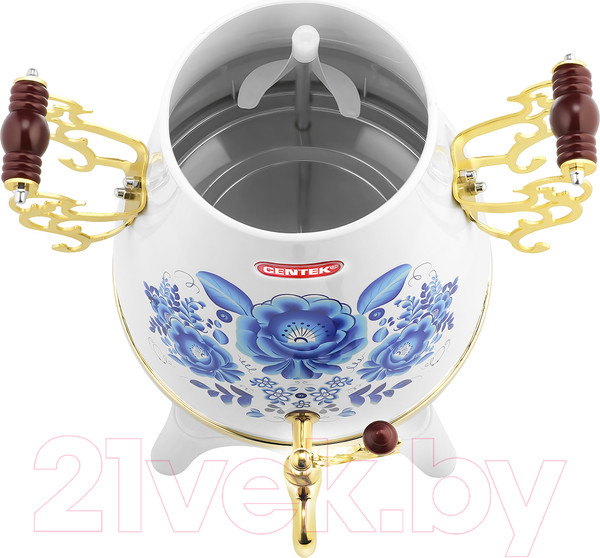 Изображение товара Электросамовар Centek CT-0092 A (белый/рисунок/золото)