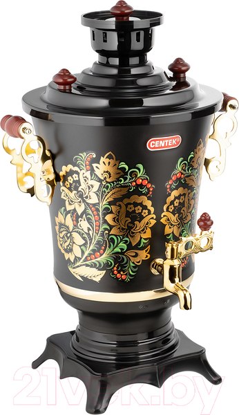 Изображение товара Электросамовар Centek CT-0093 (черный/хохлома)