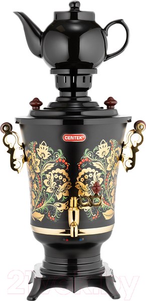Изображение товара Электросамовар Centek CT-0093 (черный/хохлома)