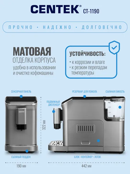 Изображение товара Кофемашина Centek CT-1190