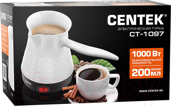 Изображение товара Турка электрическая Centek CT-1097 (белый)