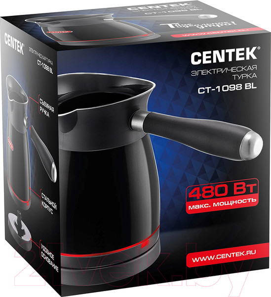 Изображение товара Турка электрическая Centek CT-1098 (черный)