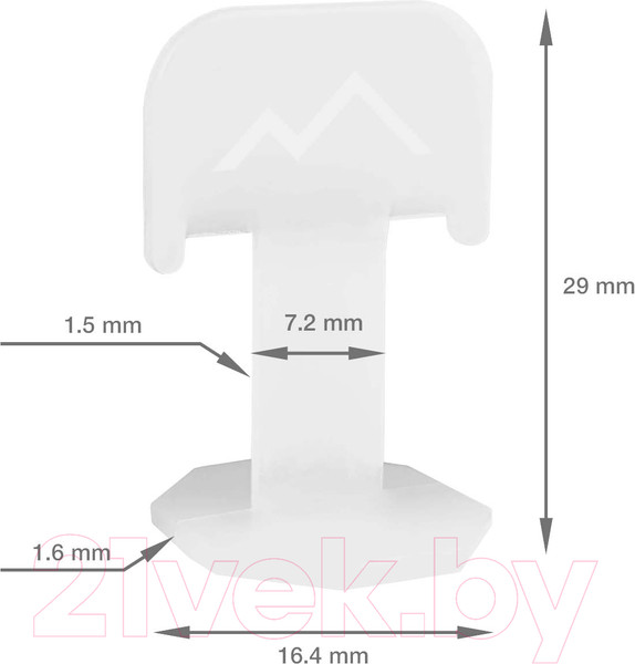 Изображение товара Клипсы для выравнивания плитки TLS-Profi Smart 1.5мм / TLSZA022023 (100шт)
