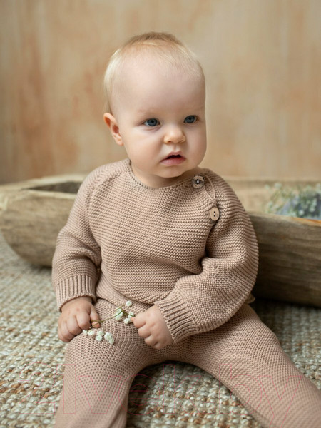 Изображение товара Комплект одежды для малышей Amarobaby Pure Love Set / AB-OD23-PLS11/03-74 (бежевый, р.74)