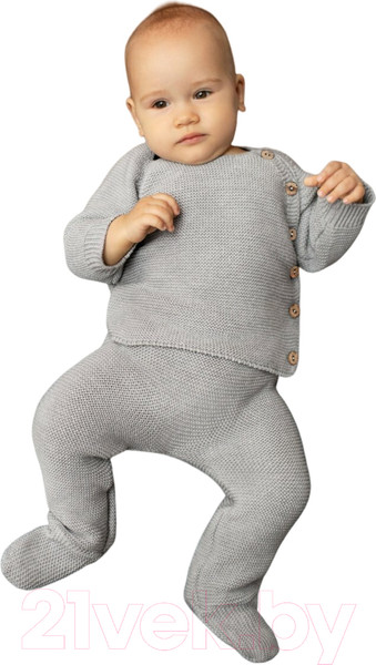 Изображение товара Комплект одежды для малышей Amarobaby Pure Love Set / AB-OD23-PLS11/11-56 (серый, р.56)