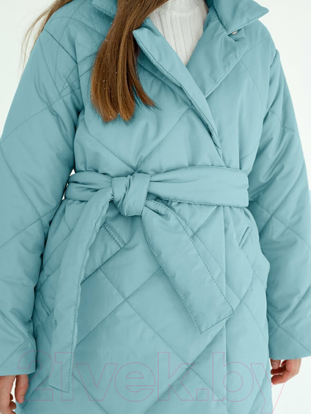 Изображение товара Пальто детское Amarobaby Pretty / AB-OD23-PRETTY29/19-128 (голубой, р.128-134)