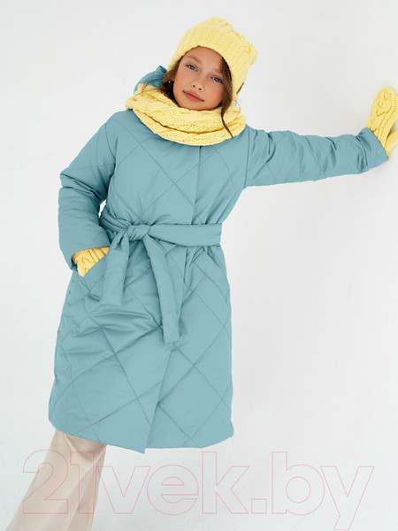 Изображение товара Пальто детское Amarobaby Pretty / AB-OD23-PRETTY29/19-128 (голубой, р.128-134)
