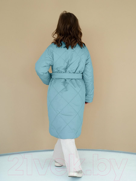 Изображение товара Пальто детское Amarobaby Pretty / AB-OD23-PRETTY29/19-128 (голубой, р.128-134)
