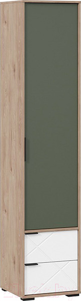 Изображение товара Шкаф-пенал ТриЯ Лео ТД-410.07.21 (гикори джексон/белый матовый/дымчатый зеленый)