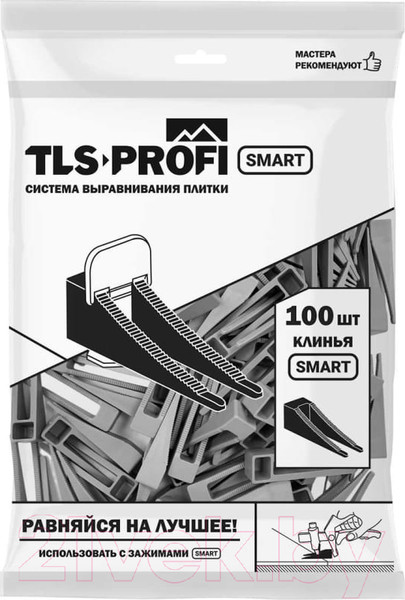 Изображение товара Клинья для выравнивания плитки TLS-Profi Smart Клин / TLSZA032023 (100шт)