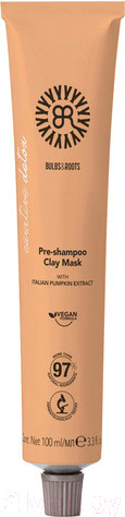 Изображение товара Маска для волос Bulbs&Roots Глиняная перед мытьем головы с экстрактом тыквы (100мл)