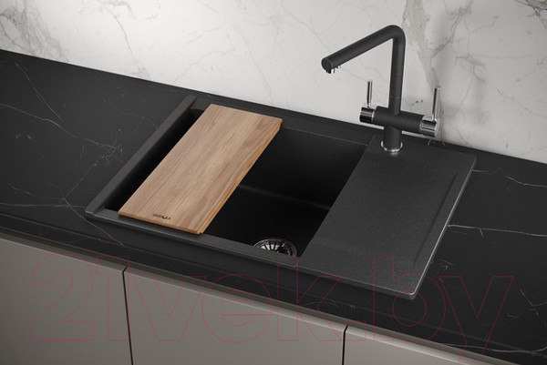 Изображение товара Мойка кухонная GRANULA ES-7003 (черный)