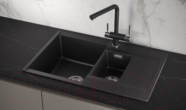 Изображение товара Мойка кухонная GRANULA ES-7808 (шварц)