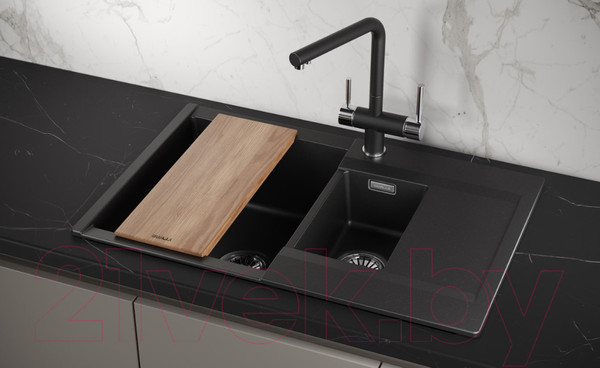 Изображение товара Мойка кухонная GRANULA ES-7808 (шварц)