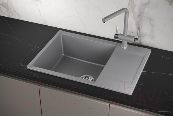 Изображение товара Мойка кухонная GRANULA ES-7003 (алюминиум)