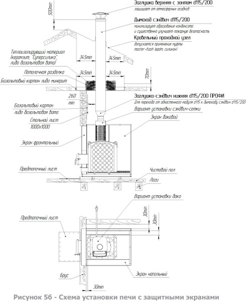 Изображение товара Печь-каменка Теплодар Былина-24Ч Панорама 1.2 (без дверцы)