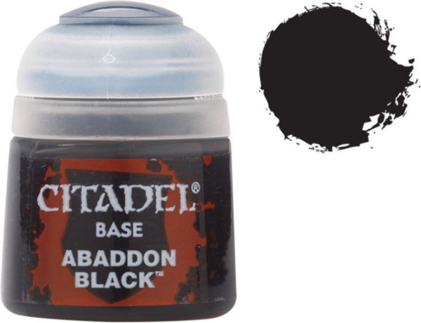 Изображение товара Краска для моделей Citadel Base. Abaddon Black / 21-25 (12мл)