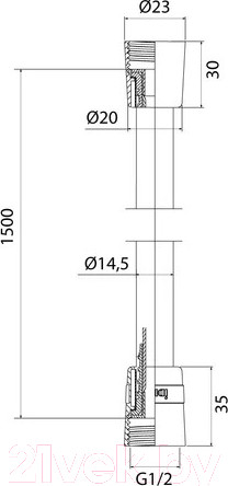 Изображение товара Душевой шланг IDDIS 04P15BCi19