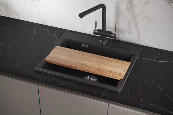 Изображение товара Мойка кухонная GRANULA ES-5804 (черный)