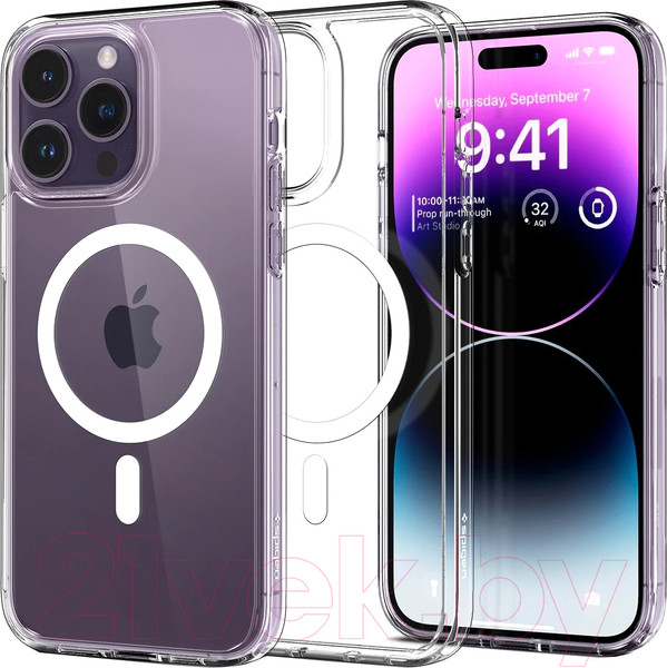 Изображение товара Чехол-накладка Spigen Ultra Hybrid Mag Magsafe для iPhone 14 Pro / ACS04969 (белый)