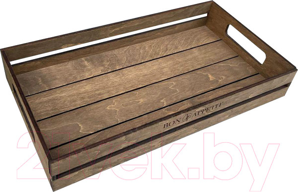 Изображение товара Поднос ОМурМебель Bonappetit С рейками (коричневый)