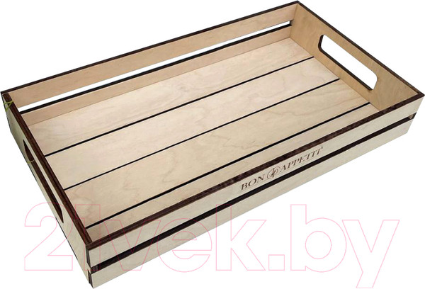 Изображение товара Поднос ОМурМебель Bonappetit С рейками (бежевый)