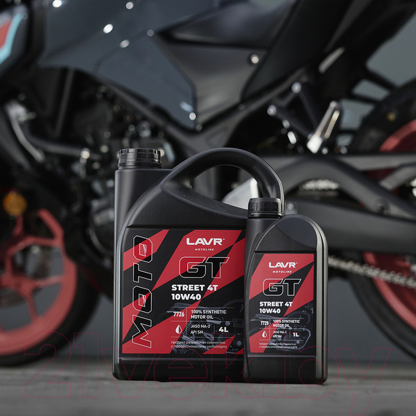 Изображение товара Моторное масло Lavr Moto GT Street 4T 10W40 SM / Ln7725 (1л)