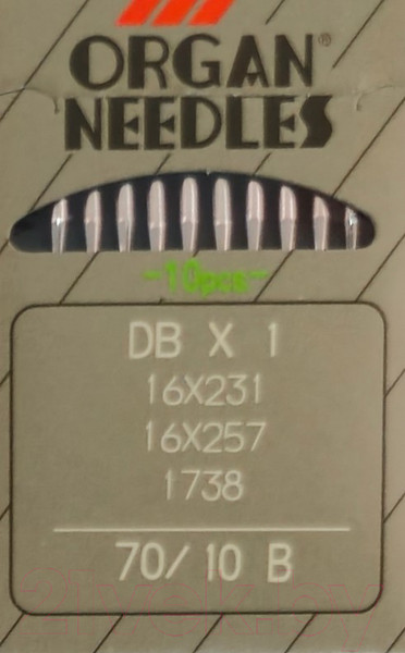 Изображение товара Набор игл для промышленной швейной машины Organ DBx1 70 B (SUK) ORG-10 (для высокоэластичных тканей)