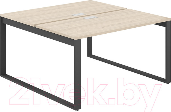Комплект письменных столов Norden 160x143.8x75 / AG.136.AR.L.72.AN (антрацит/серебро/акация равелло) — фото 3