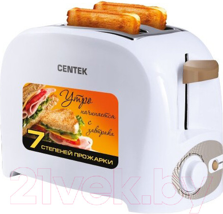 Изображение товара Тостер Centek СТ-1420 (белый)