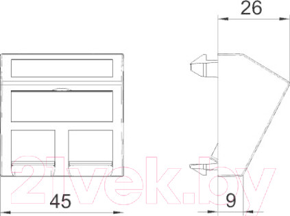 Изображение товара Лицевая панель OBO Bettermann DTS-2RM RW1 2M / 6119298 (белый)