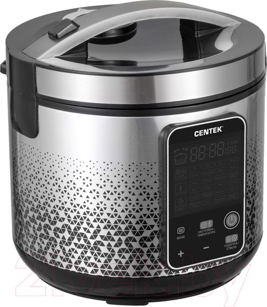Изображение товара Мультиварка Centek CT-1499 (черный/сталь)