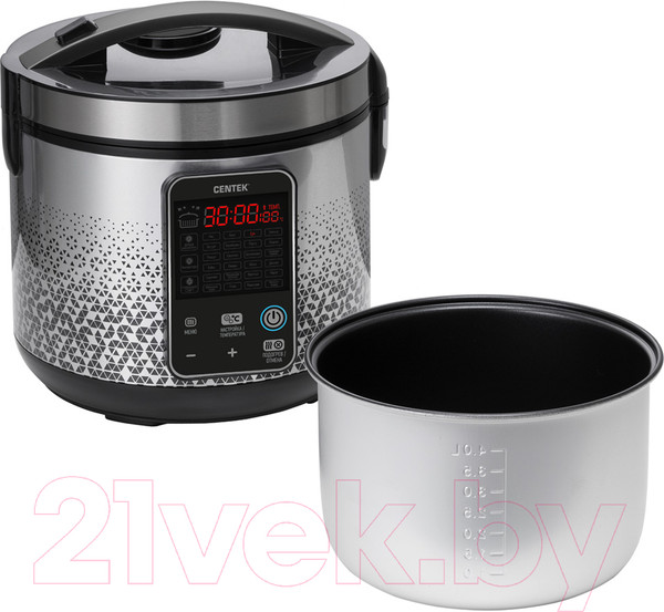 Изображение товара Мультиварка Centek CT-1499 (черный/сталь)