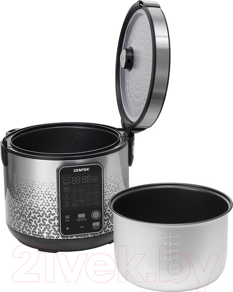Изображение товара Мультиварка Centek CT-1499 (черный/сталь)