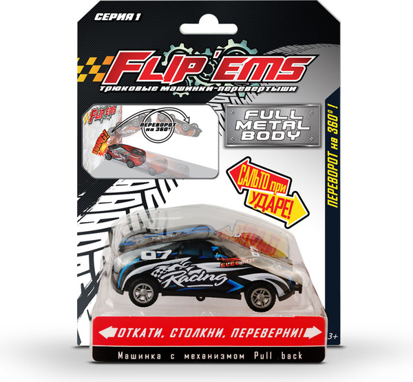 Изображение товара Автомобиль игрушечный Flip Ems Машинка-перевертыш / AW1312