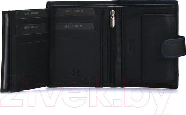 Изображение товара Портмоне Bellugio ZM-37R-073 (черный/синий)