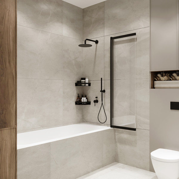 Изображение товара Стеклянная шторка для ванны Benetto BEN_801_BL_C