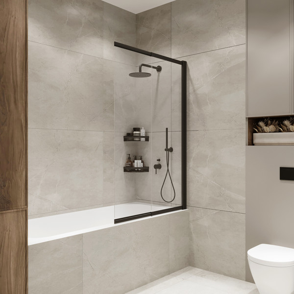 Изображение товара Стеклянная шторка для ванны Benetto BEN_801_BL_C