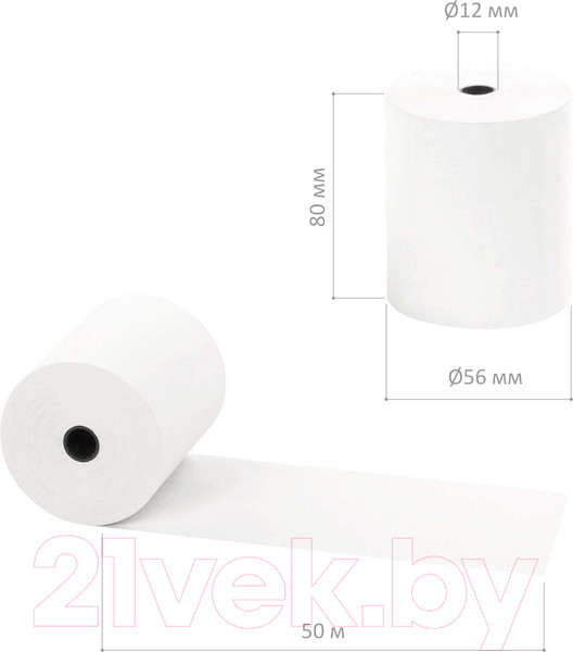 Изображение товара Чековая лента Brauberg Термобумага / 115376 (60шт)