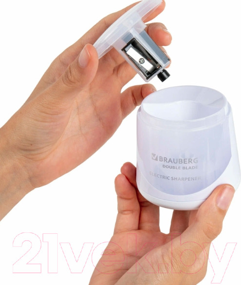 Изображение товара Точилка Brauberg Double Blade White. Электрическая / 271337