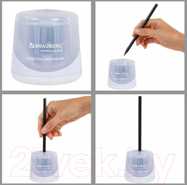 Изображение товара Точилка Brauberg Double Blade White. Электрическая / 271337