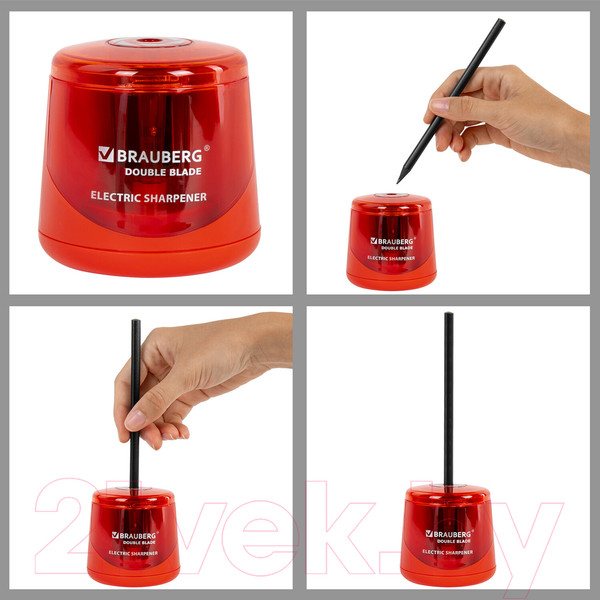 Изображение товара Точилка Brauberg Double Blade Red. Электрическая / 271338